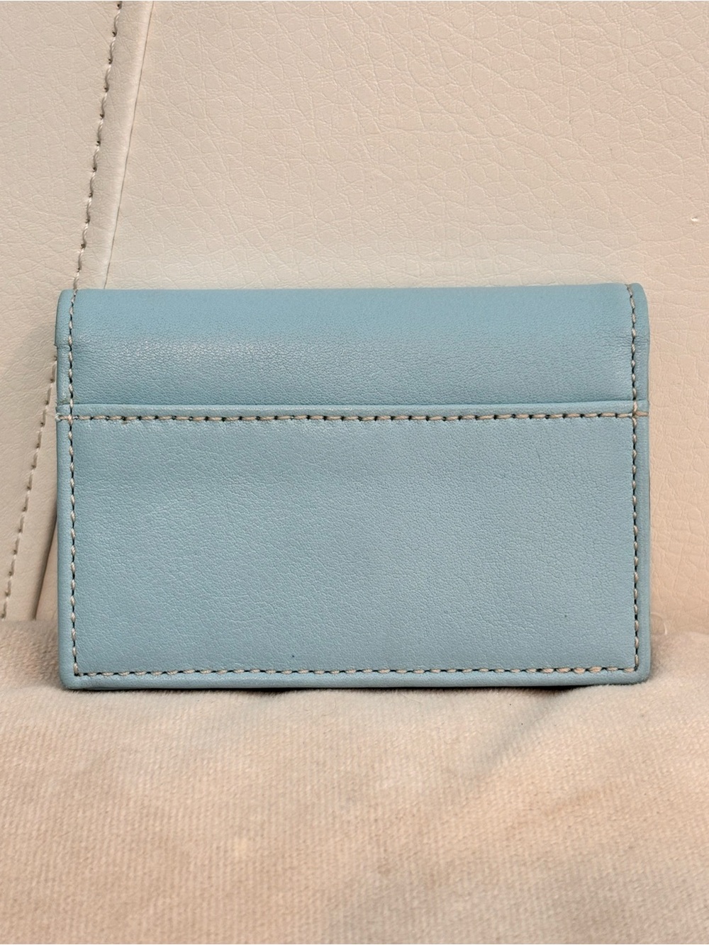 COACH Legacy Light Blue Compact Accordian Wallet NEW - Picture 5 of 14